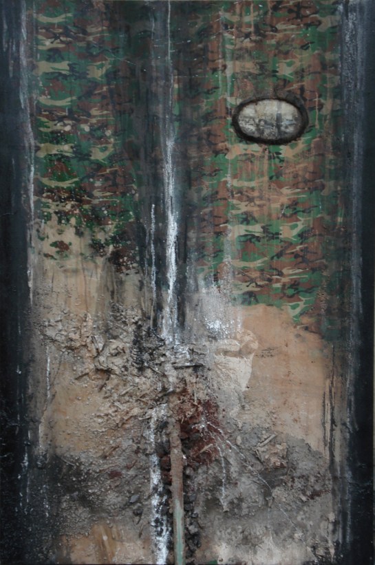 pintura escultórica, Entubando